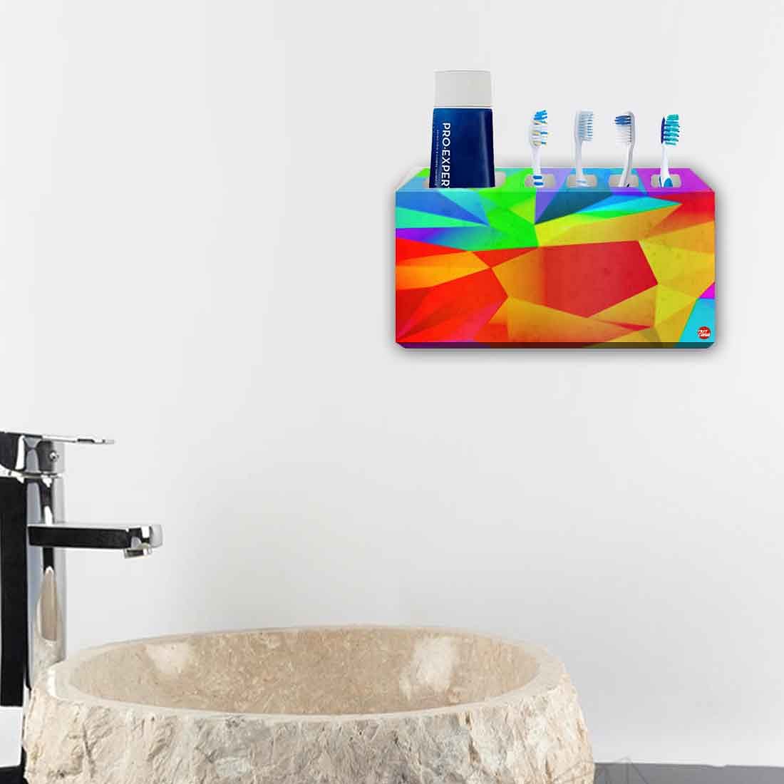 Toothbrush Holder Wall Mounted -Shards of Color Nutcase