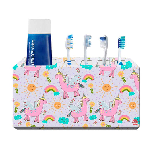 Cute Kids Toothbrush Holder for Bathroom - Unicorn Nutcase