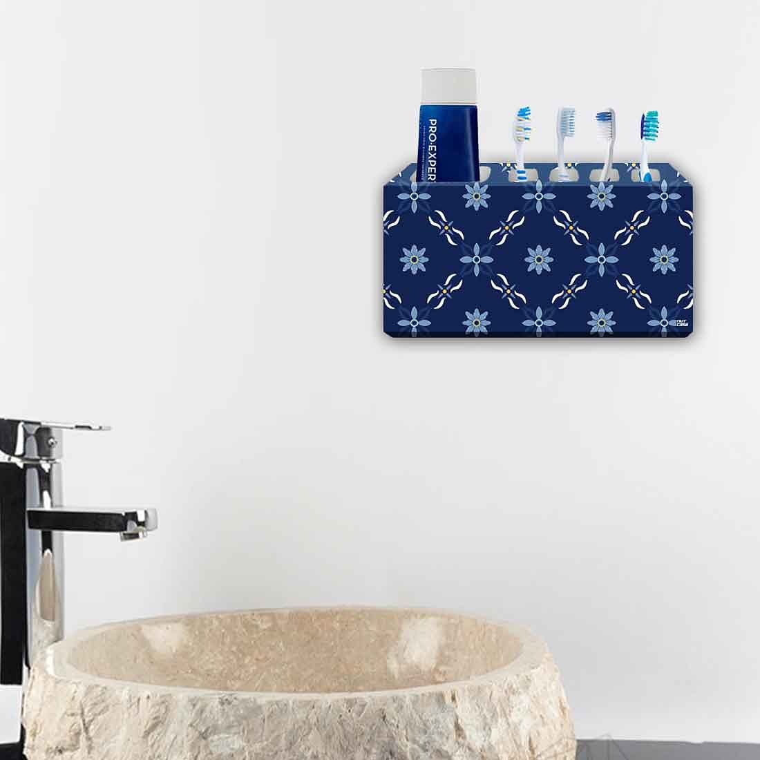Toothbrush Holder Wall Mounted -Floral Pattern Nutcase