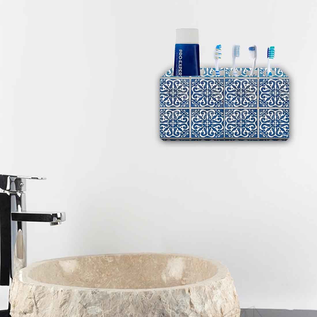 Toothbrush Holder Wall Mounted - Tiles Pattern Nutcase