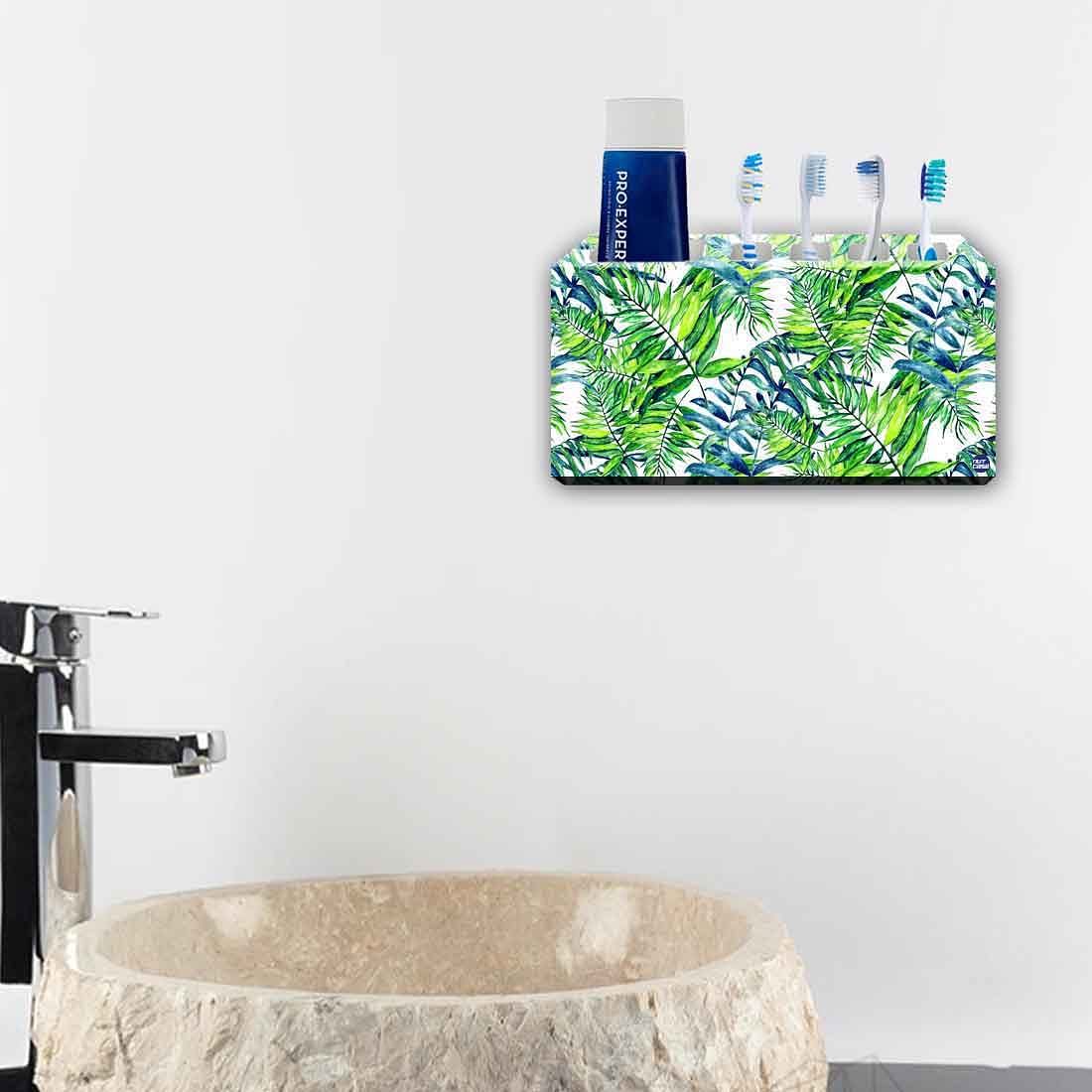 Toothbrush Holder Wall Mounted -Green Leaf Nutcase