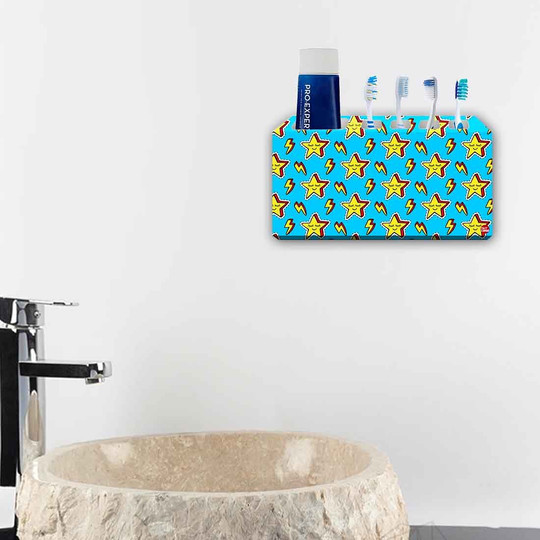 Toothbrush Holder Wall Mounted -Cute Stars Nutcase