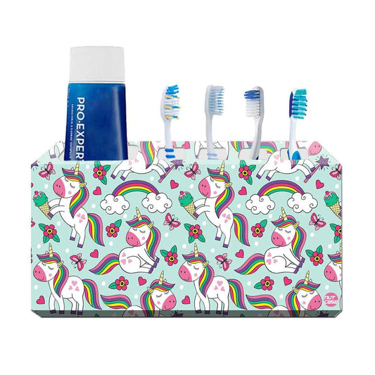 Toothbrush Holder Wall Mounted -Unicorn Rainbow Nutcase