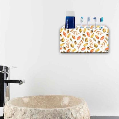 Toothbrush Holder Wall Mounted -Orange Leaf Nutcase