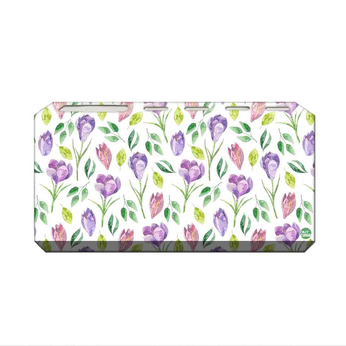 Toothbrush Holder Wall Mounted -Purple Flower Nutcase