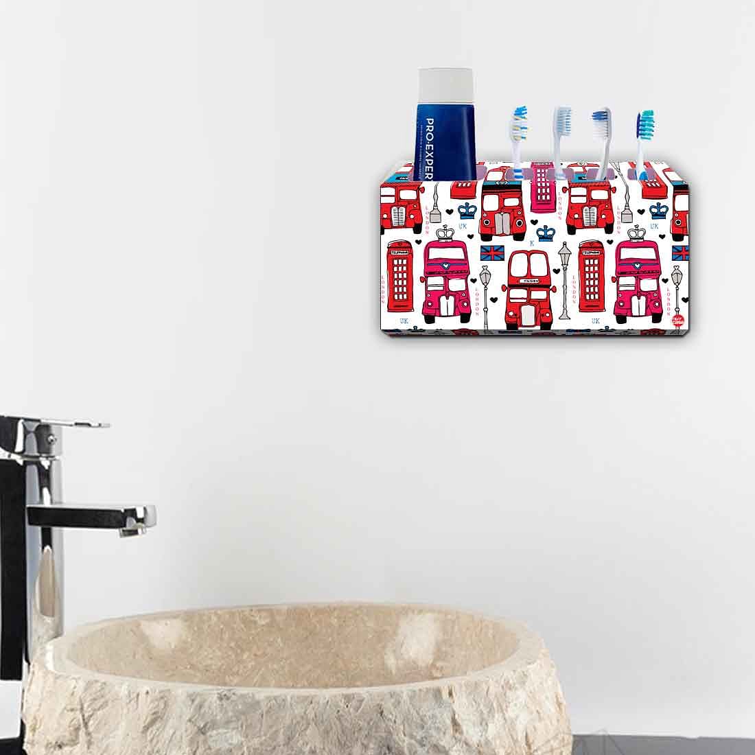 Toothbrush Holder Wall Mounted -London Travel Nutcase