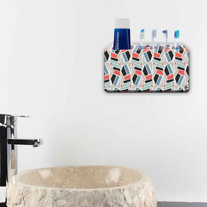 Toothbrush Holder Wall Mounted -Pastel Patterns Nutcase
