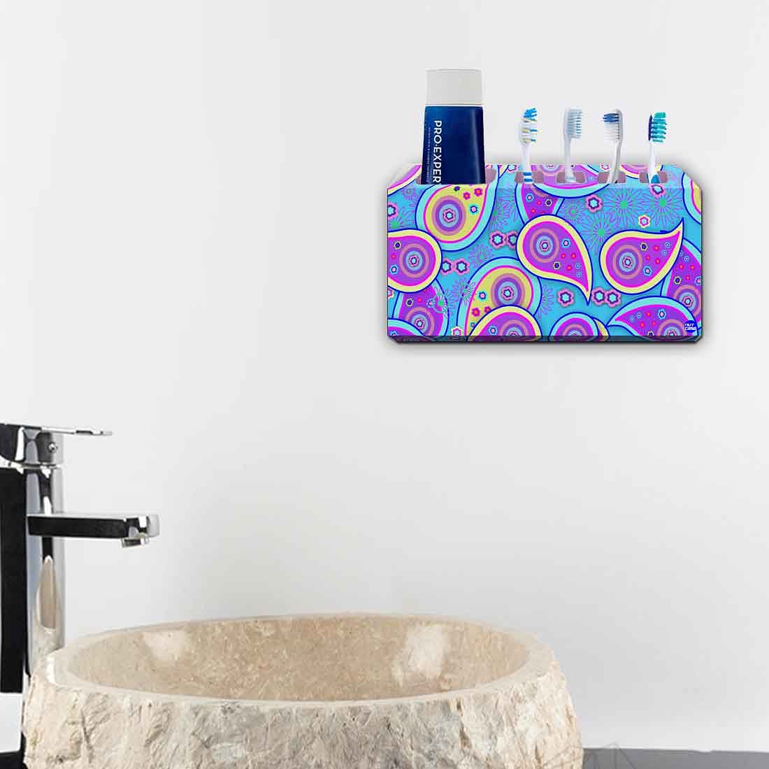 Toothbrush Holder Wall Mounted -Paisley Nutcase