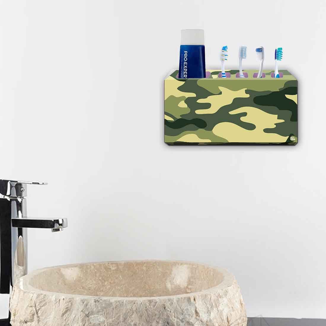 Toothbrush Holder Wall Mounted -Army Camo Nutcase