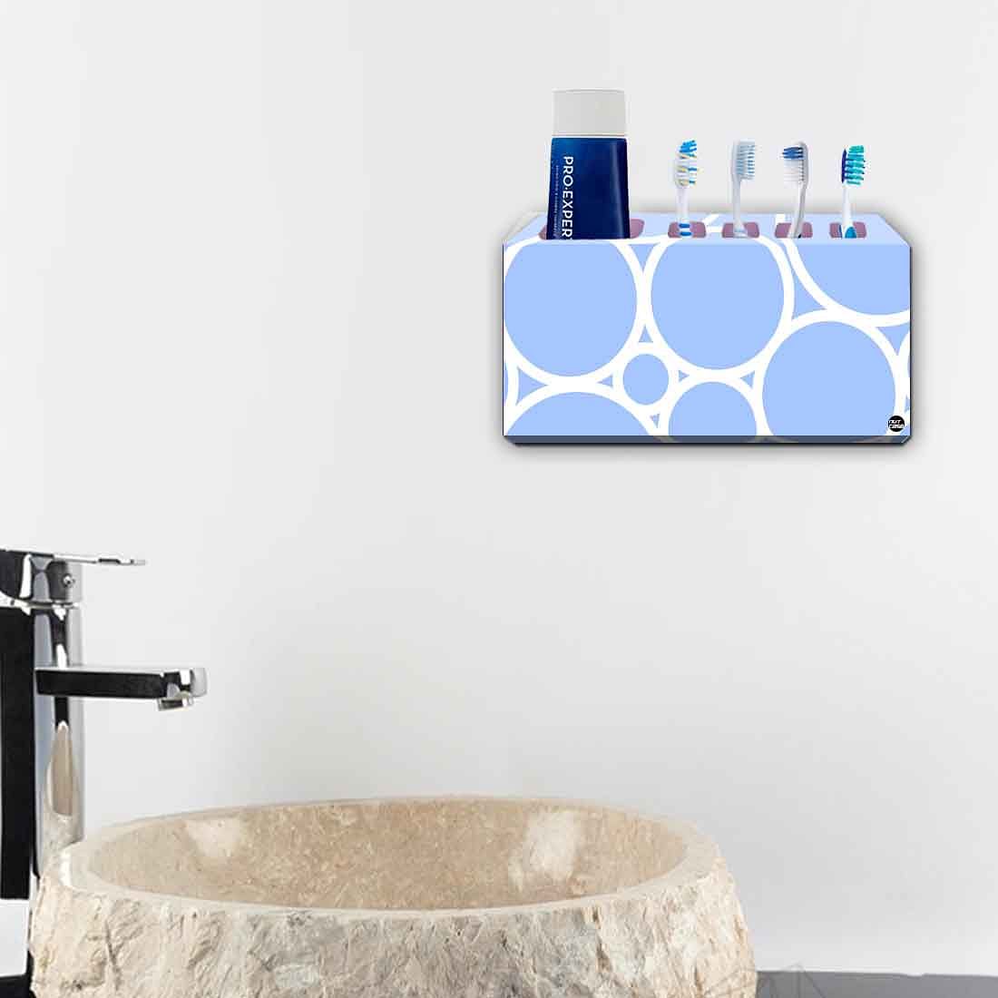 Toothbrush Holder Wall Mounted -Blue Circle Nutcase