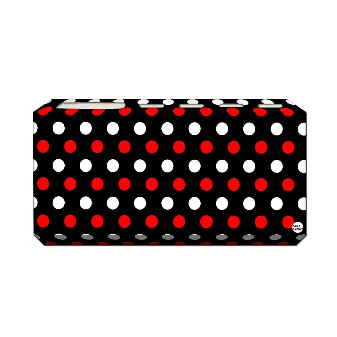 Toothbrush Holder Wall Mounted -Dots Red and White Nutcase