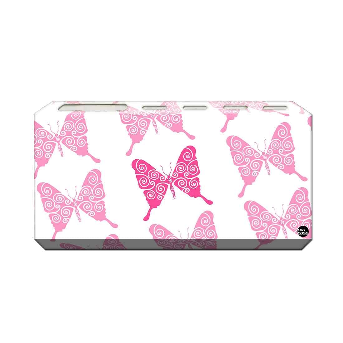 Toothbrush Holder Wall Mounted -Pink Butterfly Nutcase