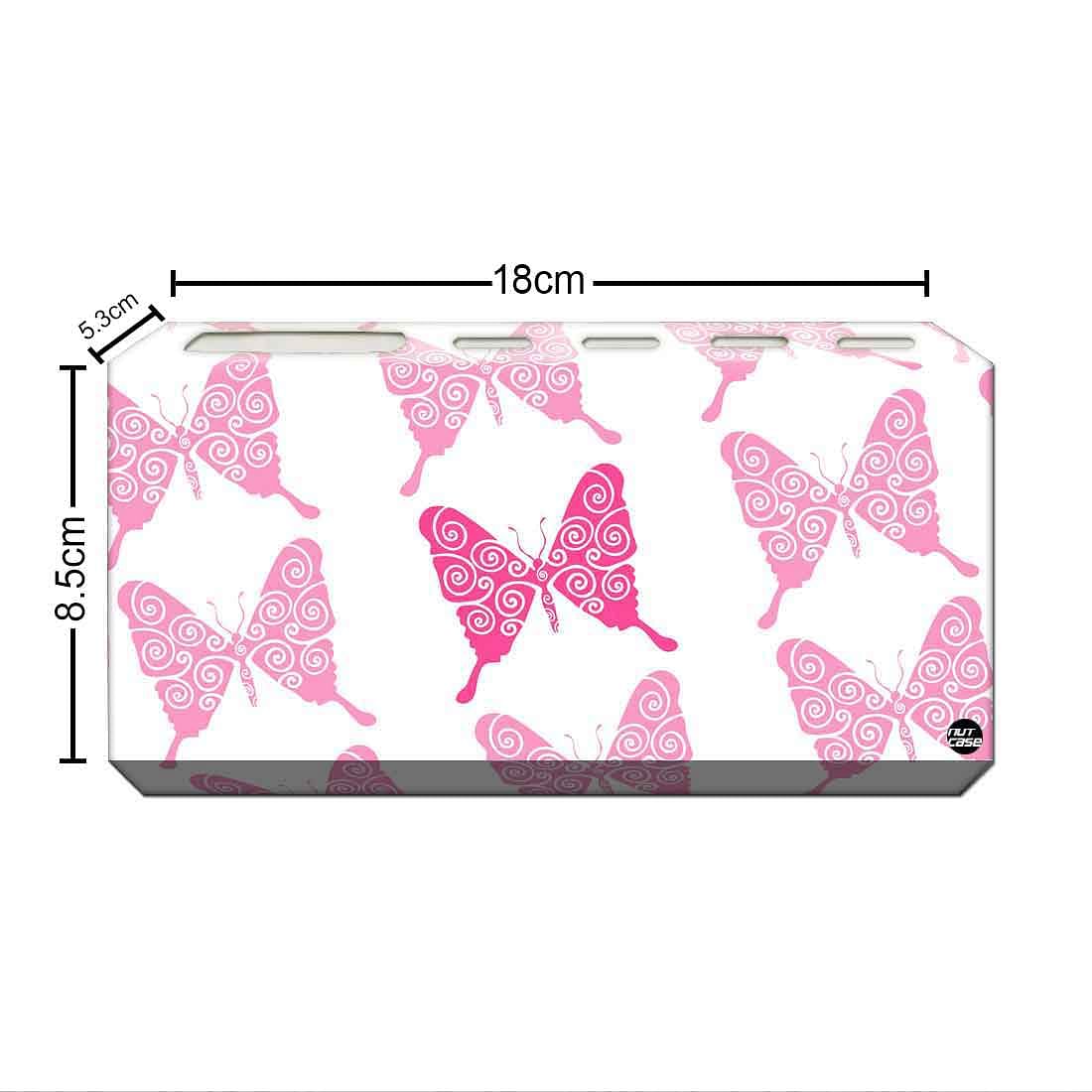 Toothbrush Holder Wall Mounted -Pink Butterfly Nutcase