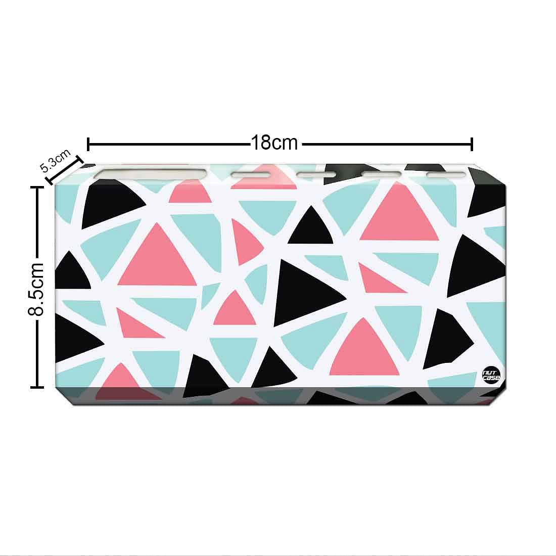 Toothbrush Holder Wall Mounted -Triangles Pattern Black and Pink Nutcase