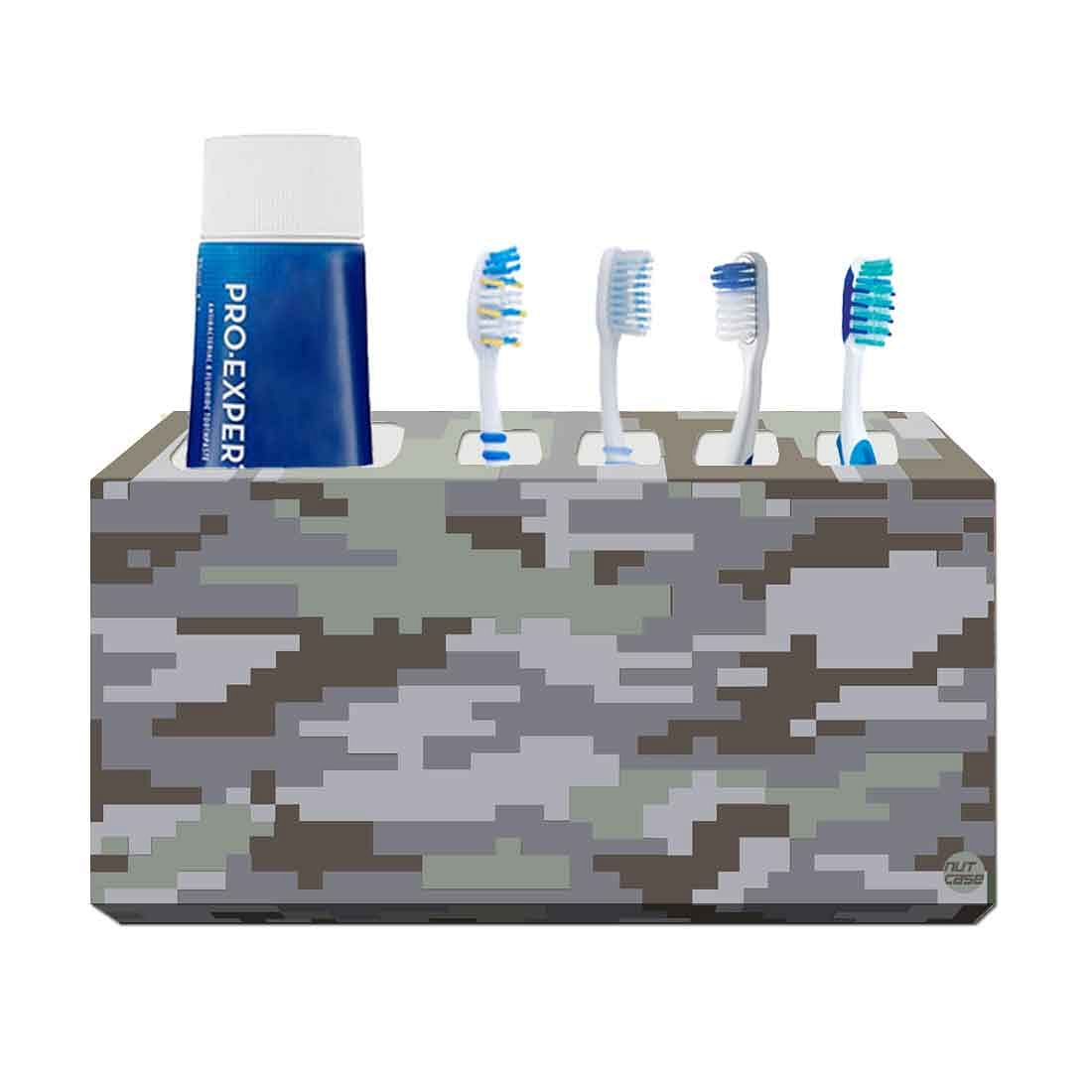 Toothbrush Holder Wall Mounted -8 Bit Camo Nutcase