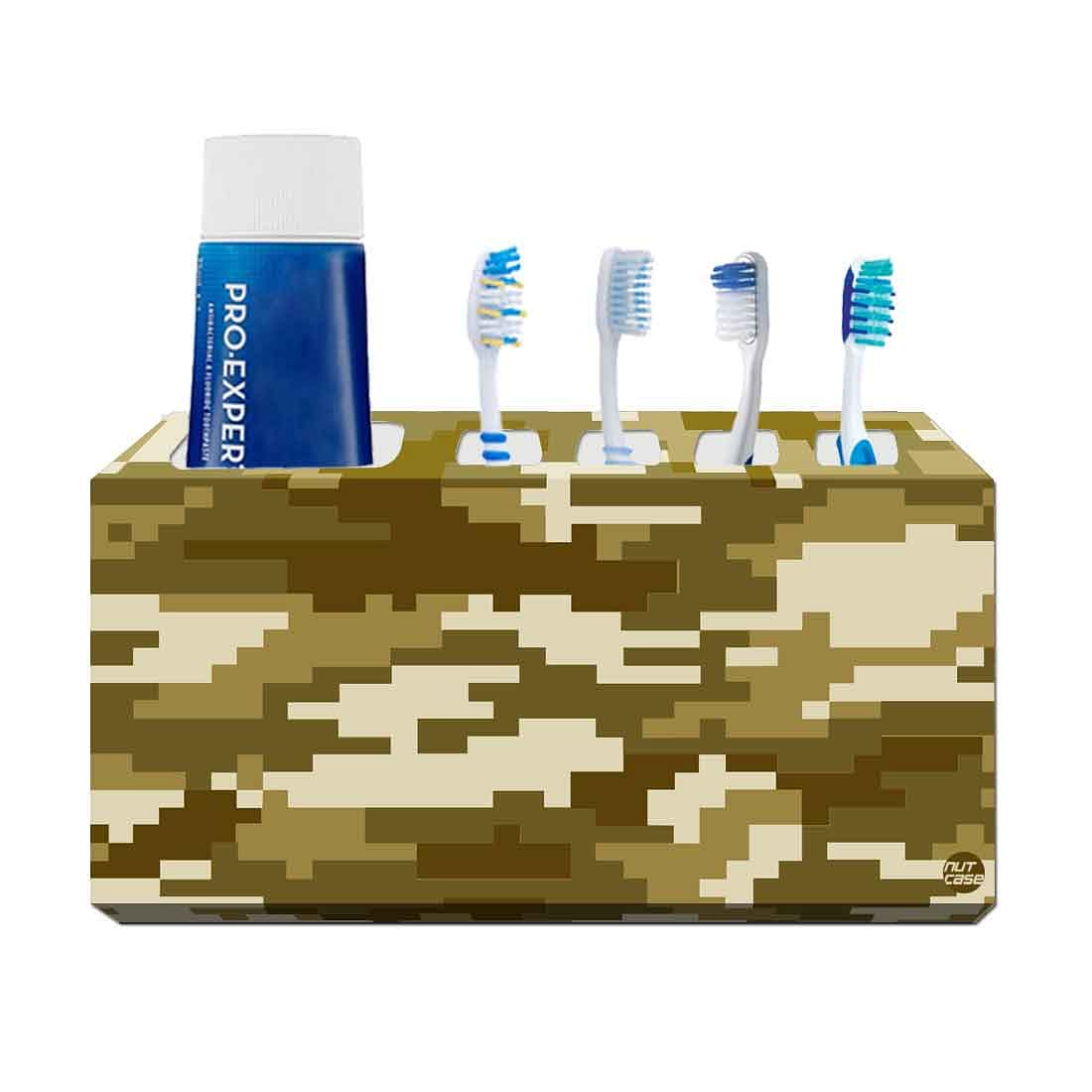 Toothbrush Holder Wall Mounted -Gray Camo Nutcase