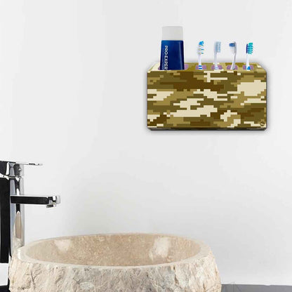 Toothbrush Holder Wall Mounted -Gray Camo Nutcase