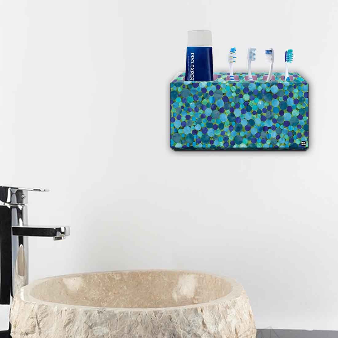 Toothbrush Holder Wall Mounted -Green Colorful Watercolors Nutcase