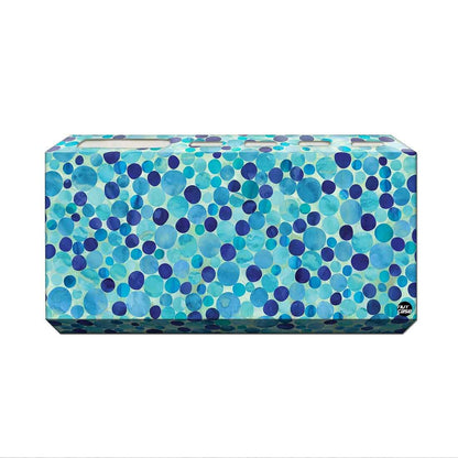 Toothbrush Holder Wall Mounted -Blue Marble Dots Nutcase