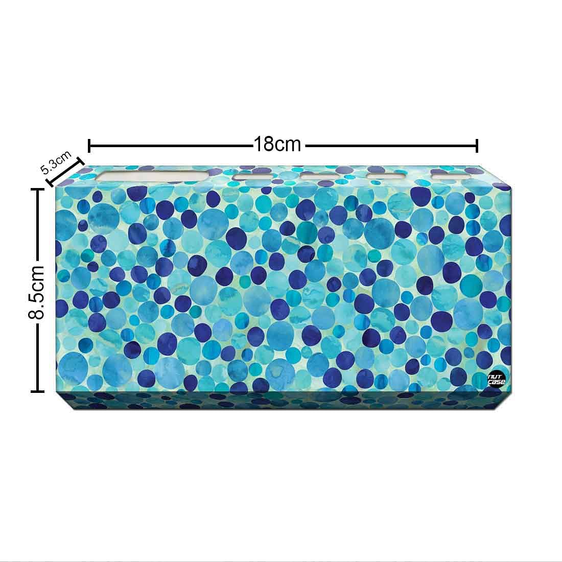 Toothbrush Holder Wall Mounted -Blue Marble Dots Nutcase