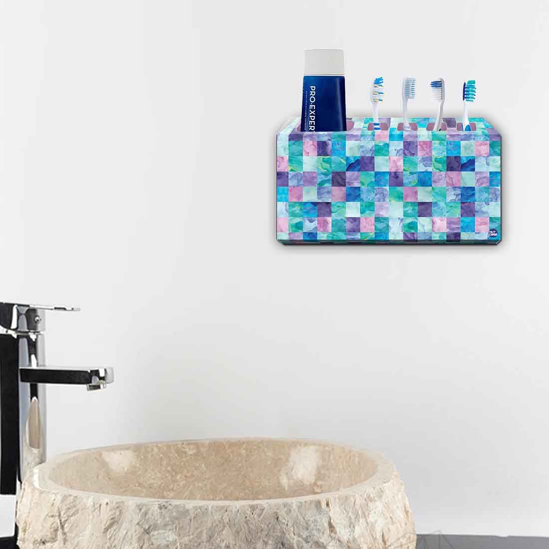 Toothbrush Holder Wall Mounted -Light Shade Marble Dots Nutcase