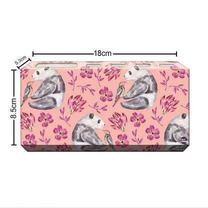 Toothbrush Holder Wall Mounted -Pink Floral Panda Nutcase