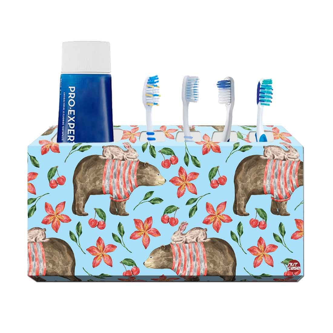 Toothbrush Holder Wall Mounted -Panda & Rabbit Nutcase