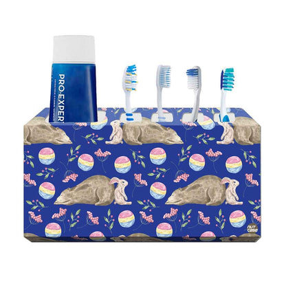 Toothbrush Holder Wall Mounted -Bear & Rabbit Plying Nutcase