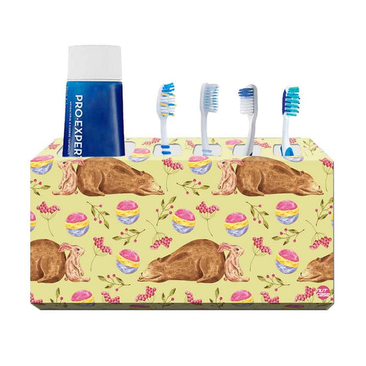 Toothbrush Holder Wall Mounted -Bear & Rabbit Nutcase