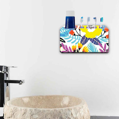 Toothbrush Holder Wall Mounted -Floral Nutcase