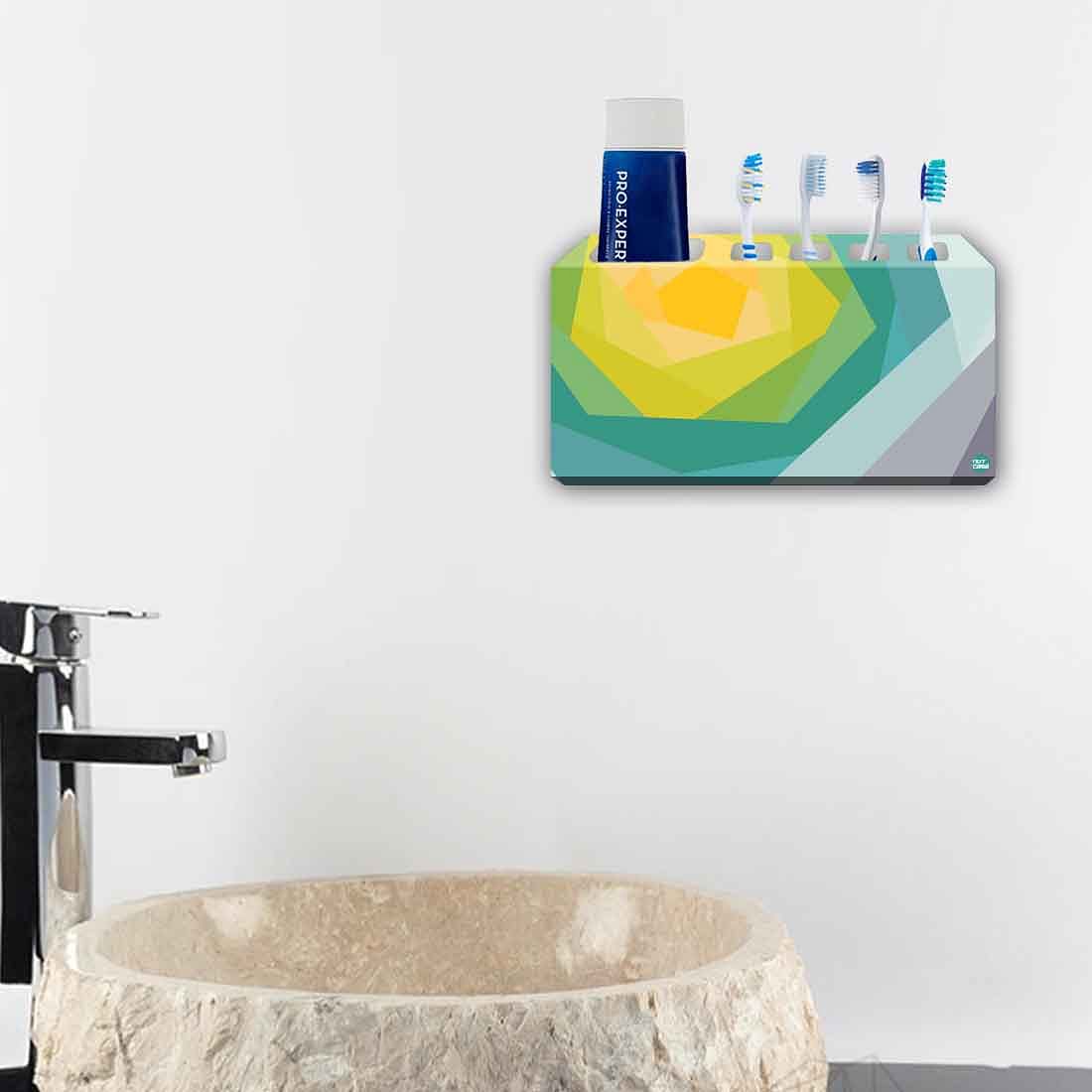 Beautiful Toothbrush Case Holder Wall Mounted -  Abstract Flower Nutcase