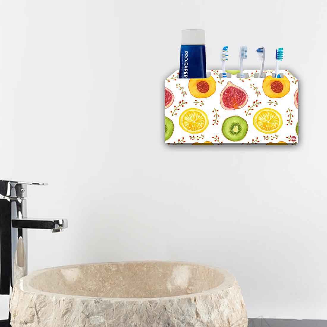 Toothbrush Holder Metal Bathroom Organizer - Fruits Nutcase