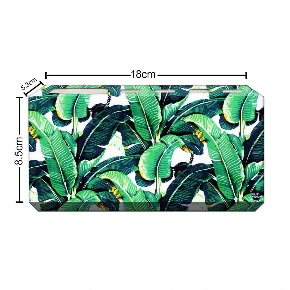 Green Toothbrush Holder Wall Mounted Toothpaste Stand for Family-Banana Leaves Nutcase