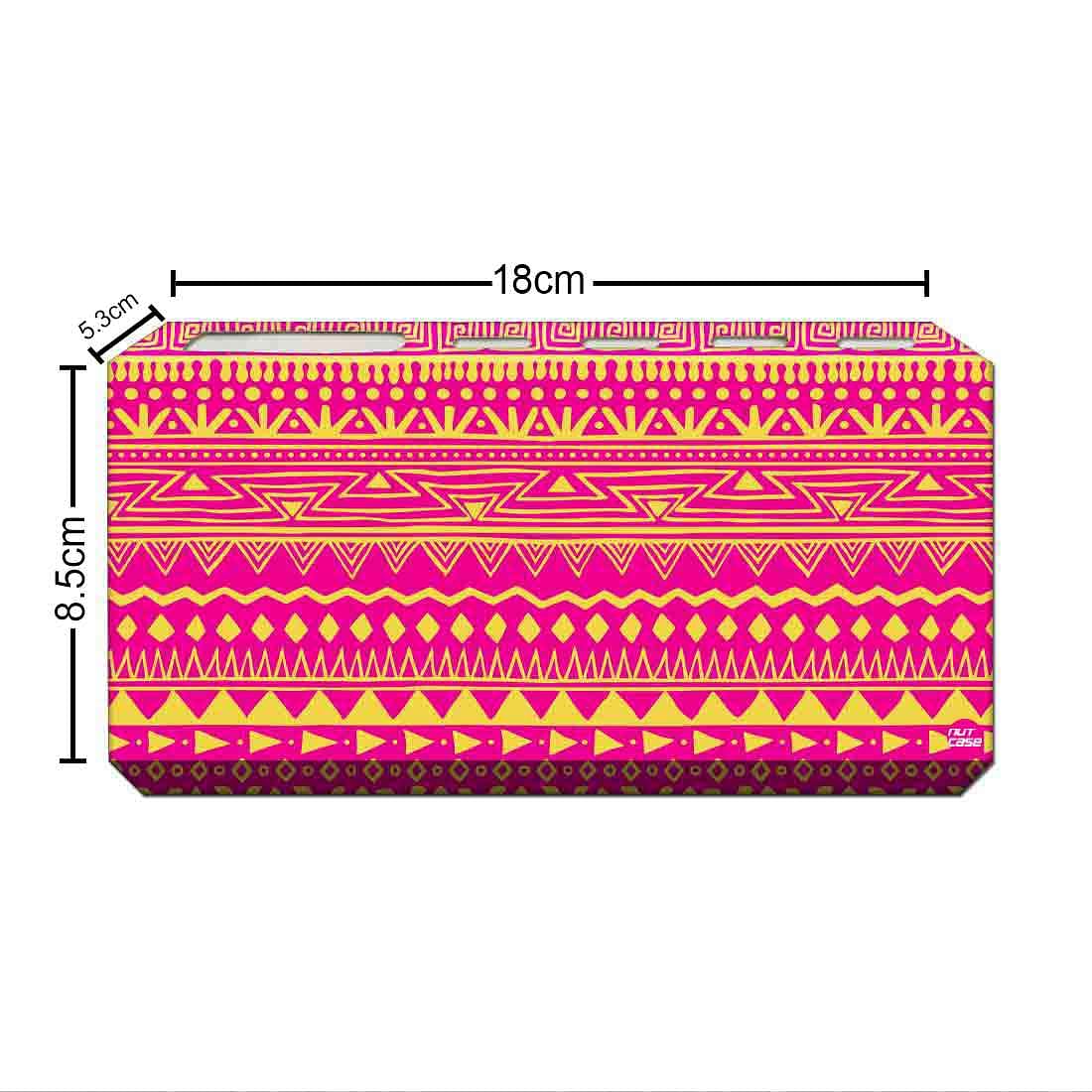 Printed Designer Toothbrush Holder for Bathroom- Aztec Pattern Pink Nutcase