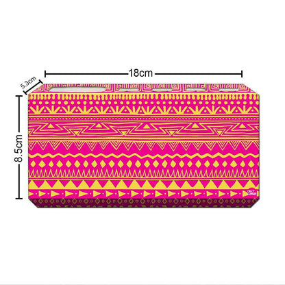 Printed Designer Toothbrush Holder for Bathroom- Aztec Pattern Pink Nutcase