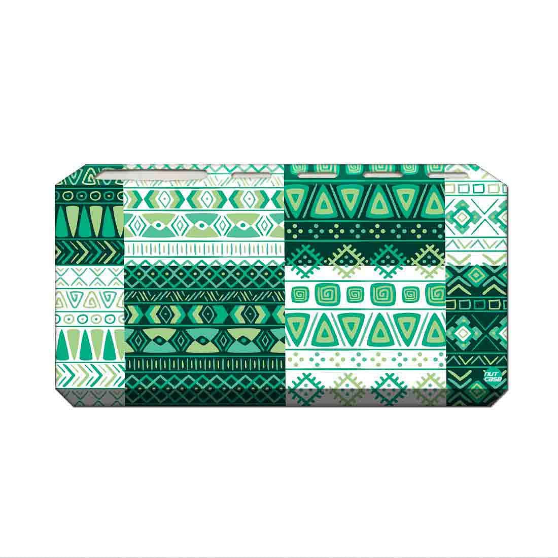 Wall Mounted Aztec Pattern Green Toothbrush Holder for Bathroom Nutcase