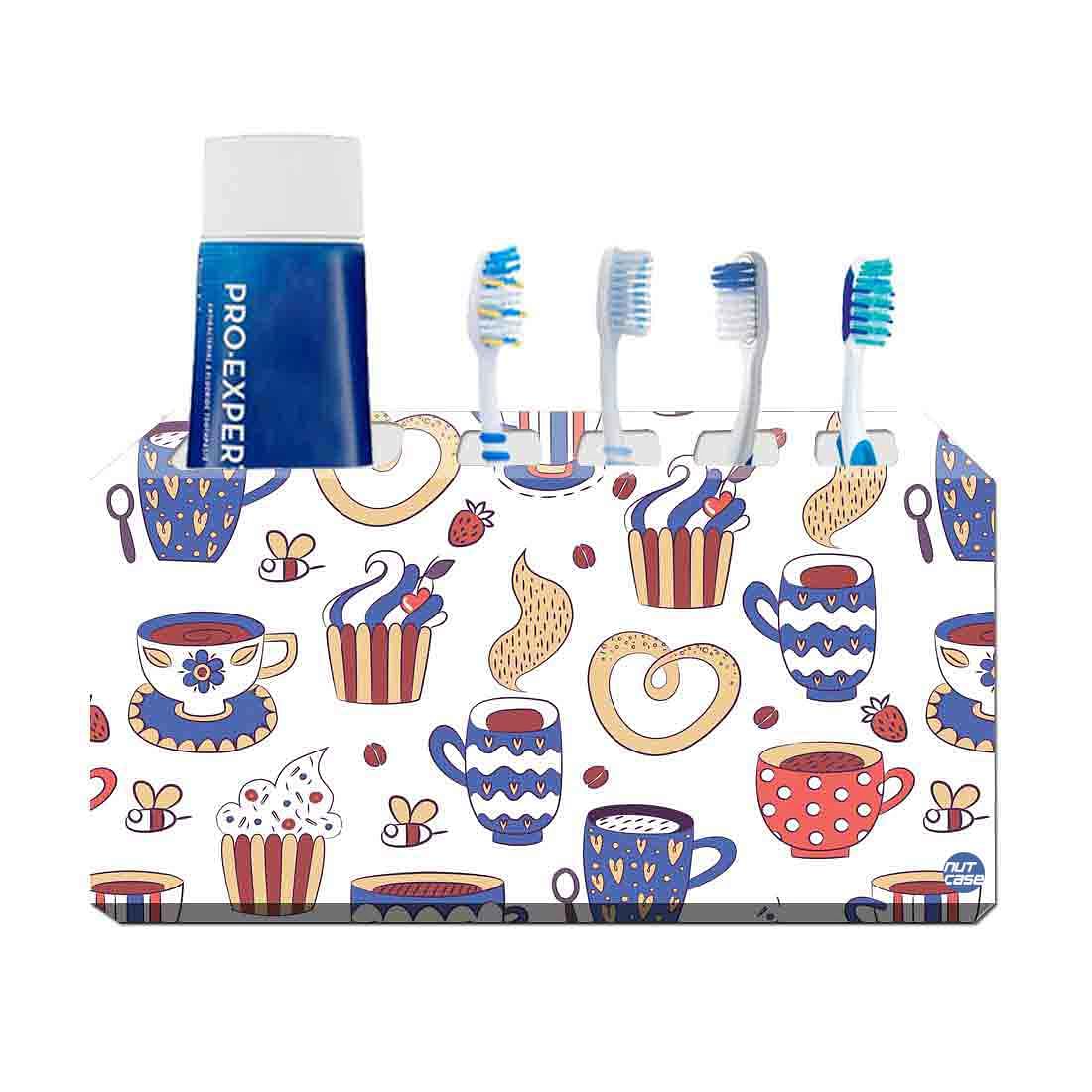 Cute Bathroom Organizer for Toothbrush and Toothpaste - Cup Nutcase