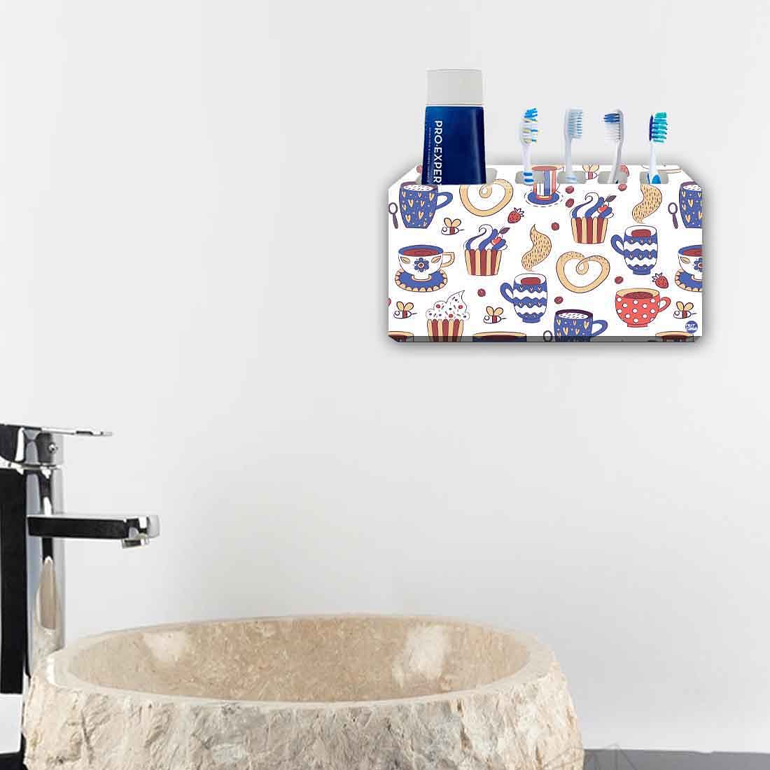 Cute Bathroom Organizer for Toothbrush and Toothpaste - Cup Nutcase