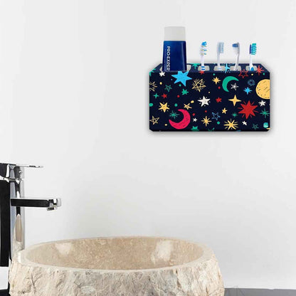 Stars Printed Metal Kids Bathroom Organizer for Toothbrush Online Nutcase