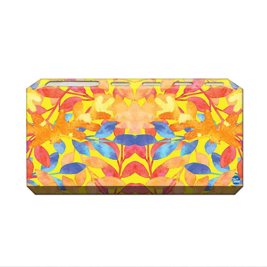 Decorative Toothbrush Holder for Bathroom Walls - Yellow Leaves Nutcase