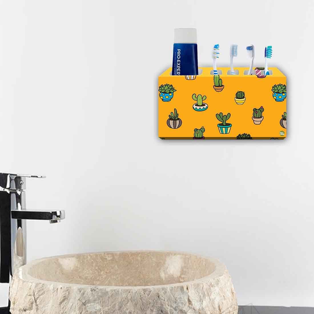 Cute Toothbrush Basket for Bathroom with Printed Baby Plants Design Nutcase