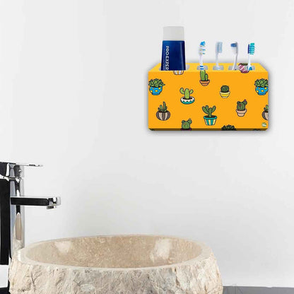 Cute Toothbrush Basket for Bathroom with Printed Baby Plants Design Nutcase