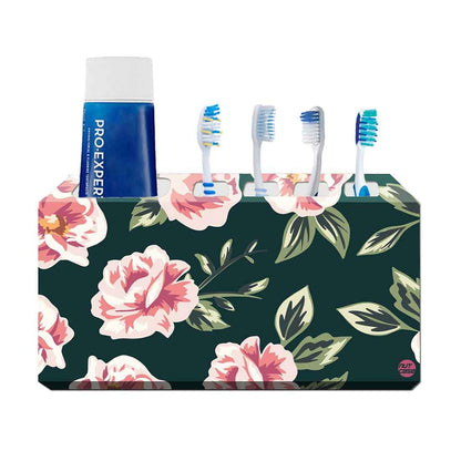 Toothbrush Holder Wall Mounted -Vintage Pink Rose Nutcase