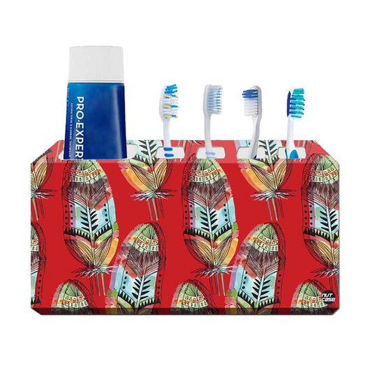 Wall Mounted Toothbrush Holder Stand Organizer-Blood Feathers Nutcase