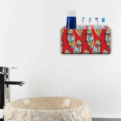 Wall Mounted Toothbrush Holder Stand Organizer-Blood Feathers Nutcase