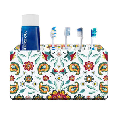 Toothbrush and Toothpaste Holder Wall Mount-Mango Leaf Nutcase