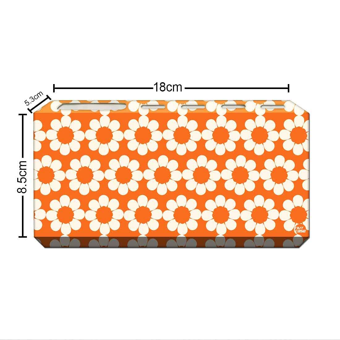 Toothbrush Holder Wall Mounted -Orange Flowers Design Nutcase