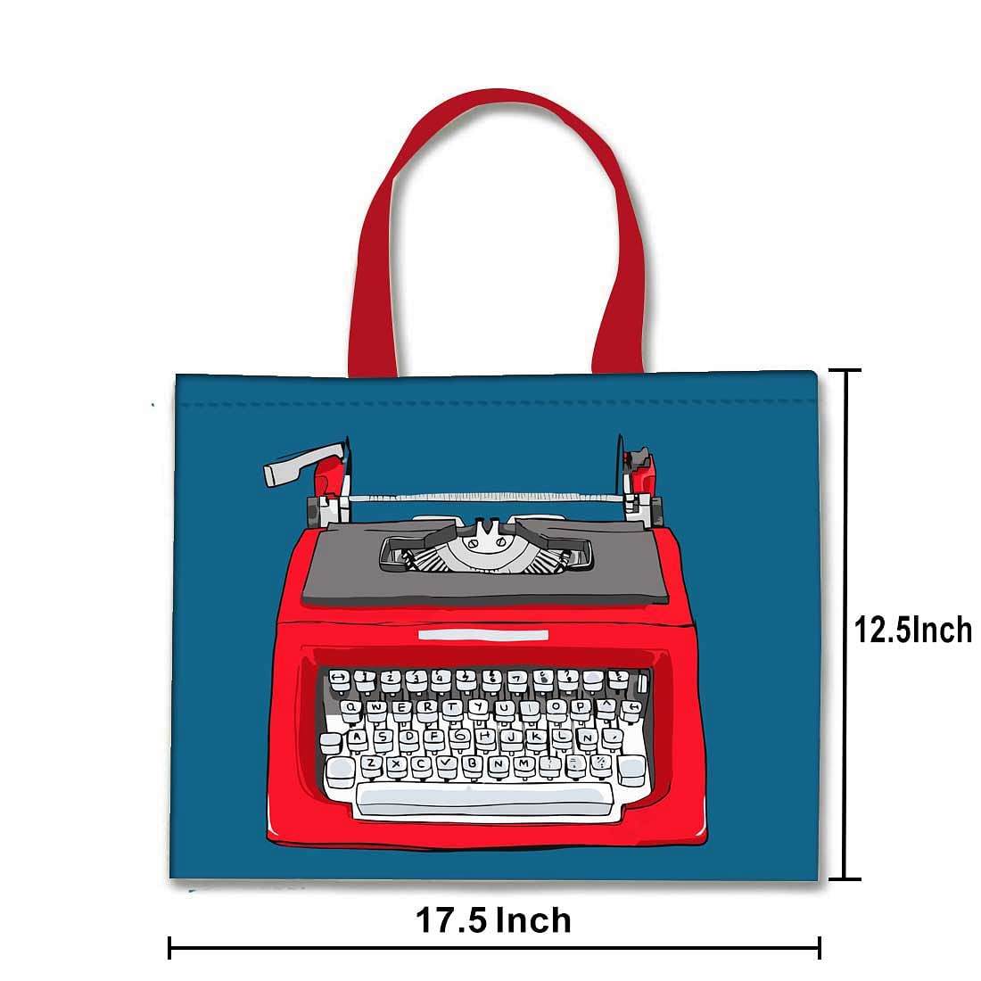 Designer Tote Bag With Zip Beach Gym Travel Bags -  Typewriter Nutcase