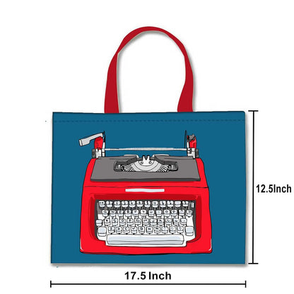 Designer Tote Bag With Zip Beach Gym Travel Bags -  Typewriter Nutcase