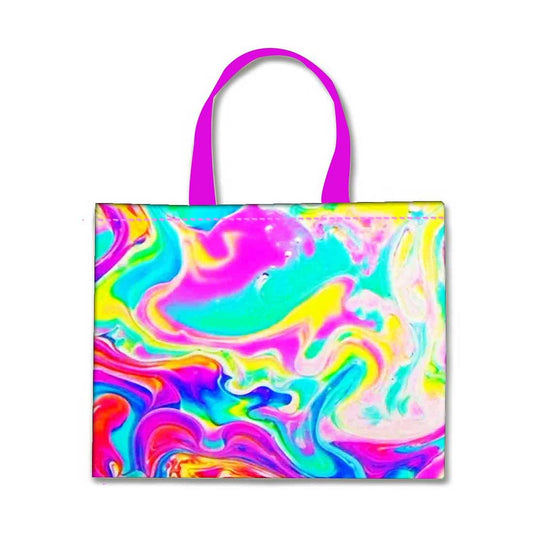 Designer Tote Bag With Zip Beach Gym Travel Bags -  Watercolor Nutcase